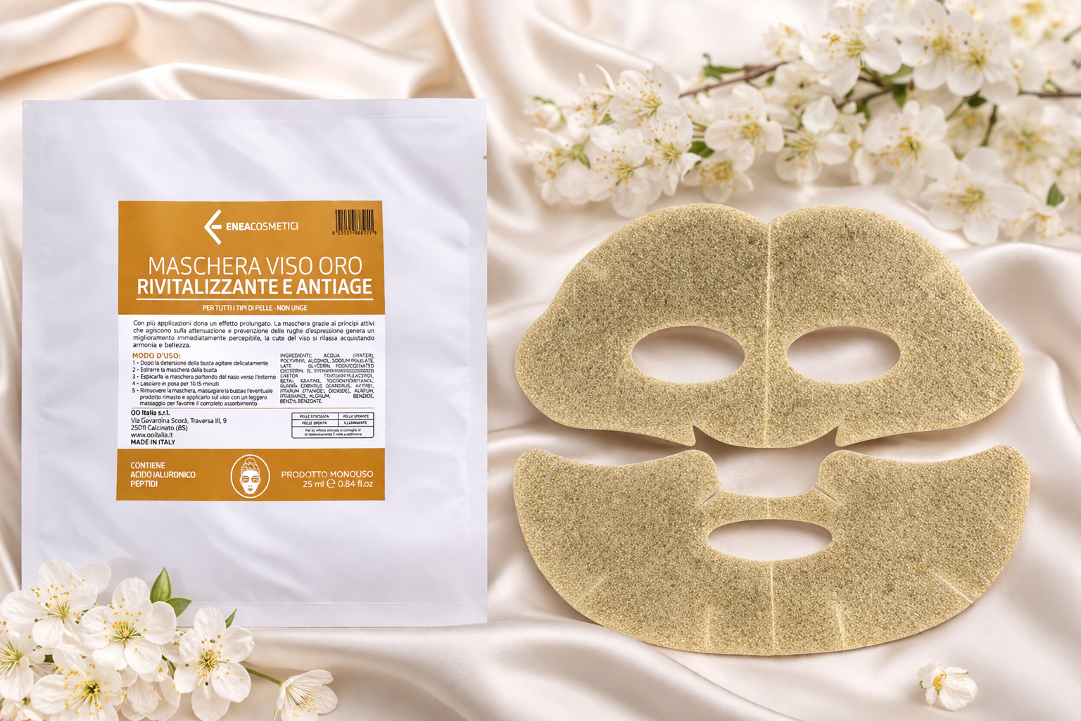 Maschera viso oro rivitalizzante e antiage